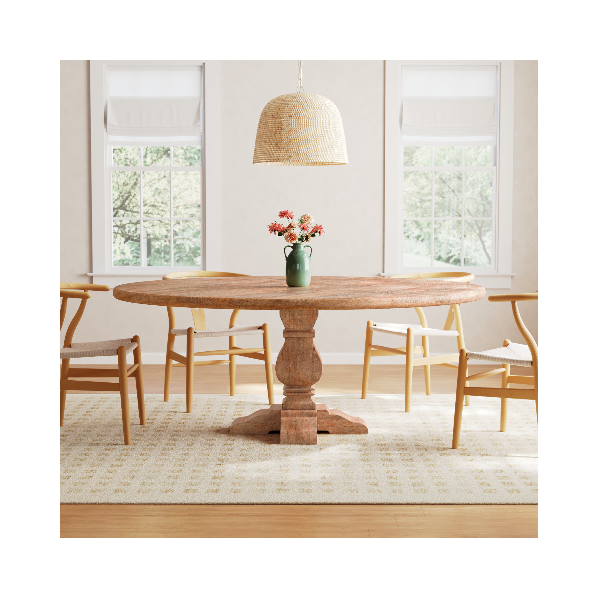Lyons Round Dining Table, 72" W x 72" L