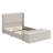 Upholstered Bed Frame With Storage Ottoman, And Vertical Stripe Wingback Headboard And Footboard-398401175-398401172