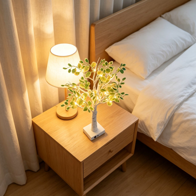 Mini LED Birch Christmas Tree with Warm White Lights