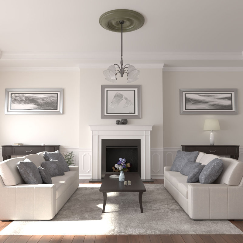 Médaillon de plafond Endurathane Classic, DO 44 1/2 po x P 4 po x P 4 po (convient aux auvents jusqu'à 8 1/4 po)