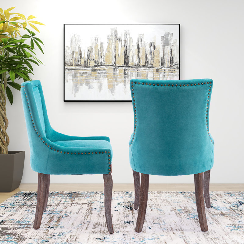 Alsen Upholstered Side Chair, Blue