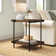 Nikole 27" Wide Industrial Rustic Solid Wood Metal Rectangular Side Table With Shelf