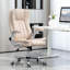 Fauteuil de direction avec accoudoirs rabattables rembourrés, chaise de bureau en microfibre à haut dossier, fauteuil d'ordinateur pivotant à hauteur réglable et fonction d'inclinaison-529395814