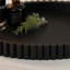 Black Oval Concrete Tray – Coffee Table Decoration, Centerpiece.