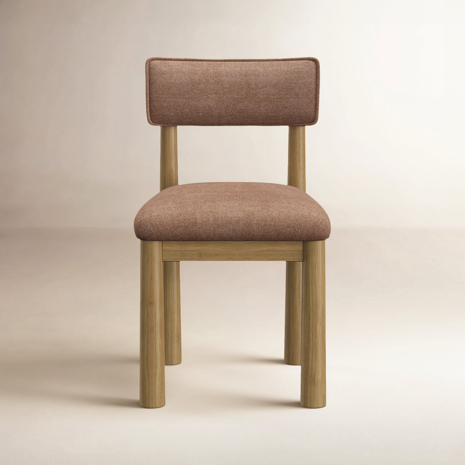 Mira Dining Chair, Oak Frame/Clay Upholstery
