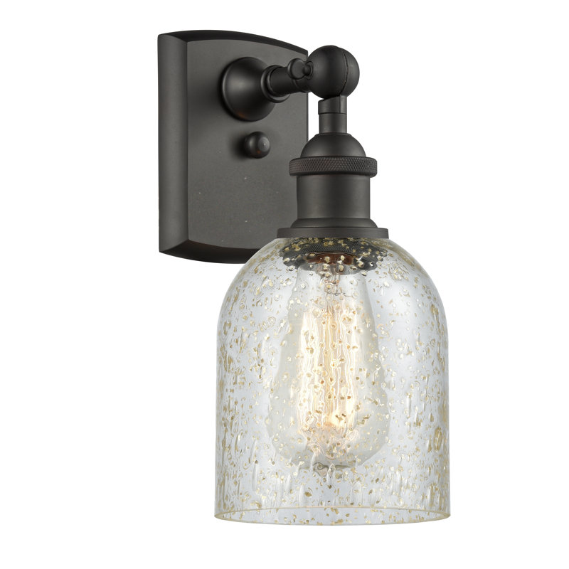 Vella Armed Sconce, Incandescent, Mica, Oil Rubbed Bronze