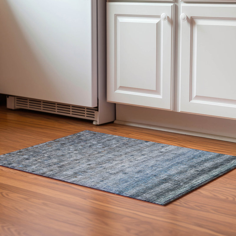 Premium Machine Washable Mayfield Stripes Rug, Blue, 2'6" x 3'10"