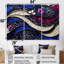 Mauve et bleu, fractale moderne, vagues I-107200187-107200182