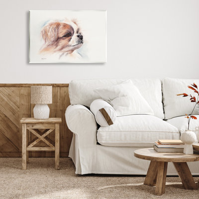Plaque murale expressive avec visage de chien, design par Cady