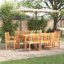 6 - Person Acacia Wood Patio Dining Set with Rectangular Table