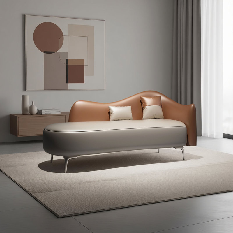 Hixon Upholstered Chaise Lounge, Orienté à droite
