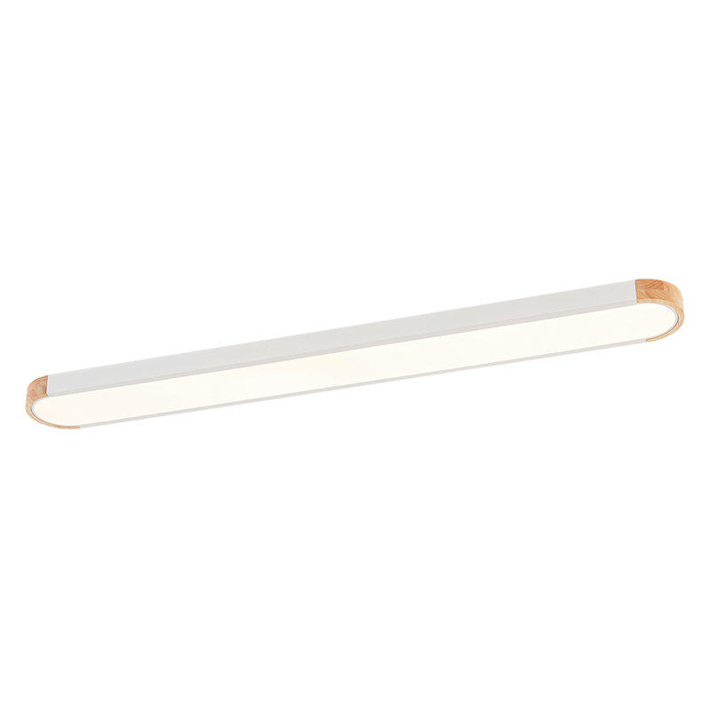 Warrin Nouria 1 - Light 48'' Extra Long Simple Rectangle Led Flush Mount, White/Natural, 3000K