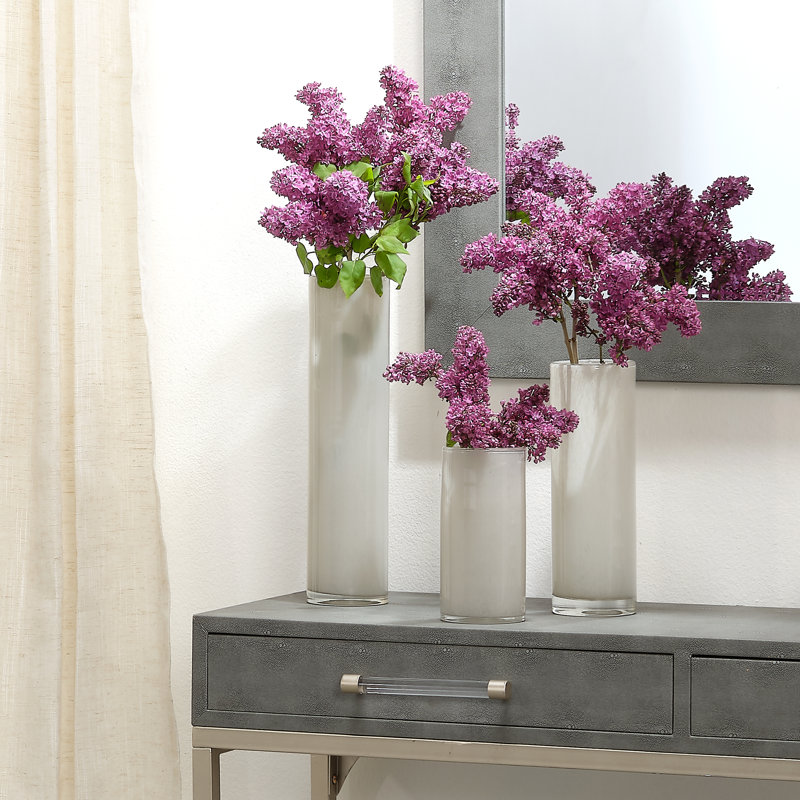 Handmade Glass Table Vase, Pink Salt