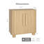 Buffet de rangement 2 portes Lumo, 31,5 po, pieds arrondis en bois