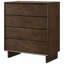 Commode 4 tiroirs brun chaud