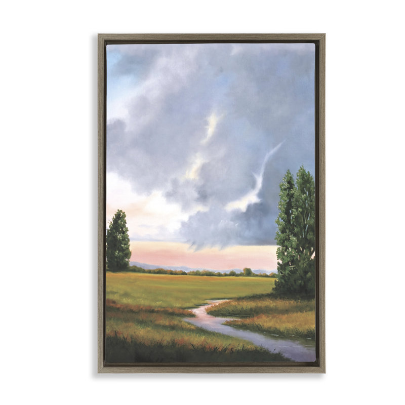 Cadre flottant Ominous Storm Cloud, par Julie Peterson, Cadre flottant orme Montalcino, H 25 po x l 17 po