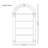 French Cream-style Arched Display Cabinet-113398432