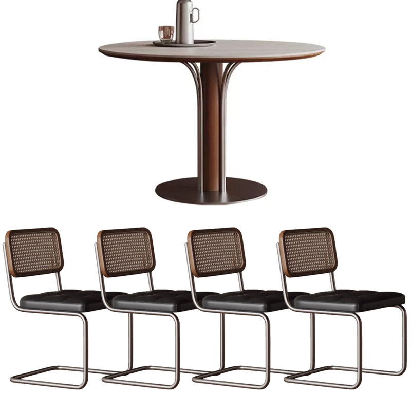 Table de salle à manger ronde Swanley, H 29,52 po x l 43,30 po x P 43,30 po