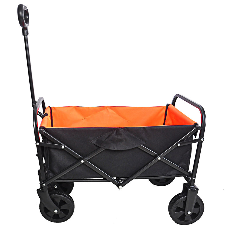 Chariot de plage pliable, 3.02' H x 2.53' W x 1.66' D, Orange