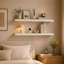2 Pieces 60/80cm MDF & Thick Steel Bracket Floating Shelves-129200362