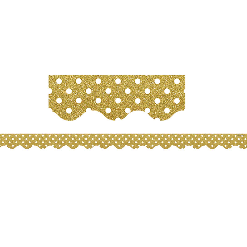 Garniture de bordure festée pois points, H 3 po x l 37,5 po x P 0,78 po, Rouge