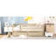 Lit de jour double en bois naturel avec rangement - Structure en pin pour économiser de l'espace et organiser un lit polyvalent ou des instructions d'assemblage simples incluses-2072313405-2072313400