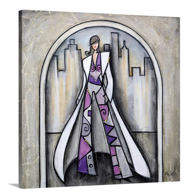 «Purple Pant suit in The City» par Ochlocknee, reproduction d'art