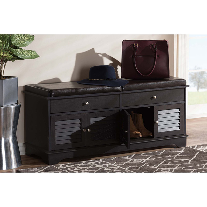 Fusaye Faux Leather Upholstered Storage Bench