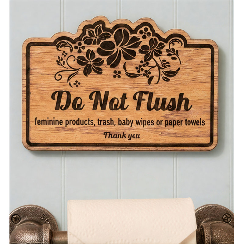 Enseigne de salle de bain Do Not Flush