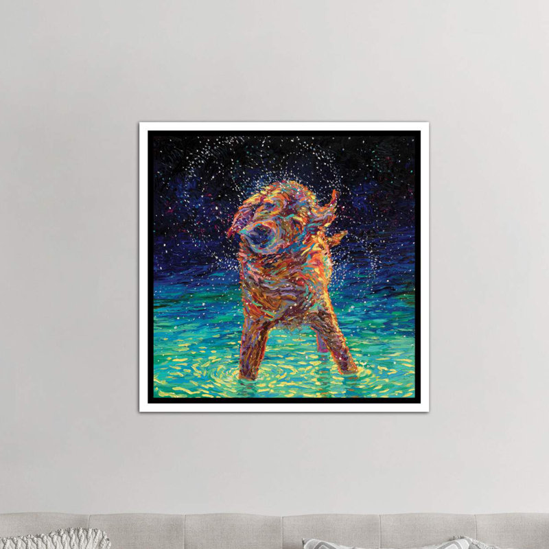 « moonlight nage » par iris scott, reproduction d’impression, H 18 po x l 18 po x P 1,5 po, Toile blanche encadrée