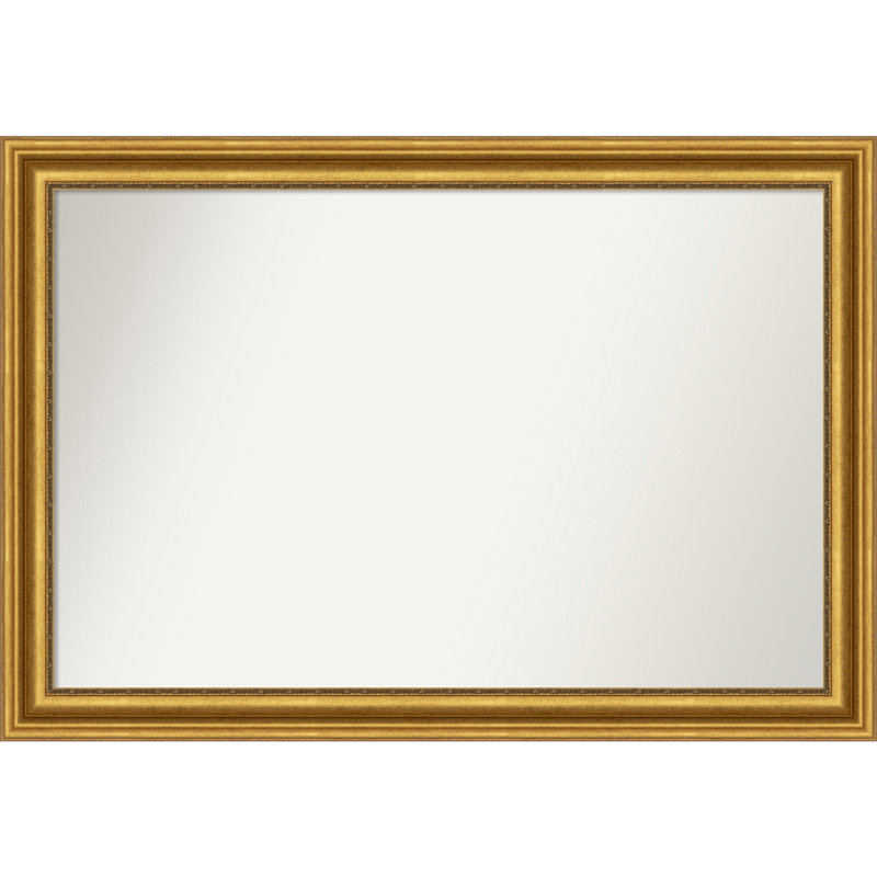 Miroir de salle de bain Jashawna, 35,75 po x 51,75 po, Doré