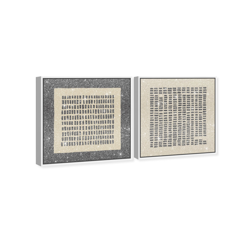 Tiny Windows Set Set by Oliver Gal, 21"H x 21"W, White Floater Frame
