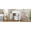 Meuble-lavabo de 30 pouces avec lavabo en céramique, 2 tiroirs et tablette réglable - Rangement pratique dans une petite armoire-936178503
