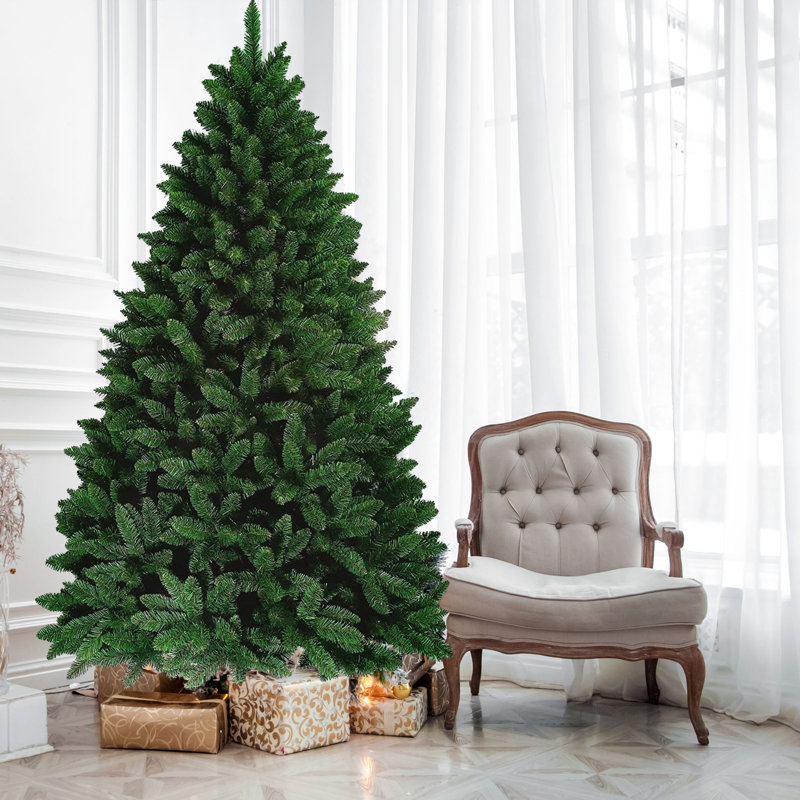 210Cm H Green Feather Christmas Tree