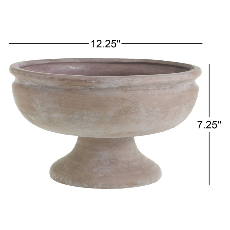 Pot à fleurs en céramique Hettie, H 7,25 po x l 12,25 po x P 12,25 po