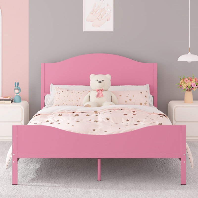 Alawi Standard Platform Bed, Full, Pink