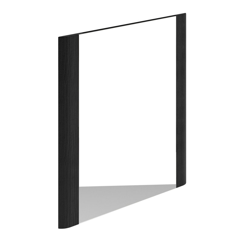 Stibbington Wood Flat Wall Mirror, Black