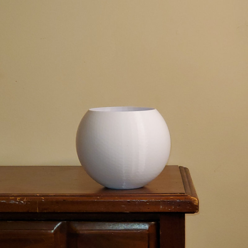 Pot à fleurs en plastique, Blanc