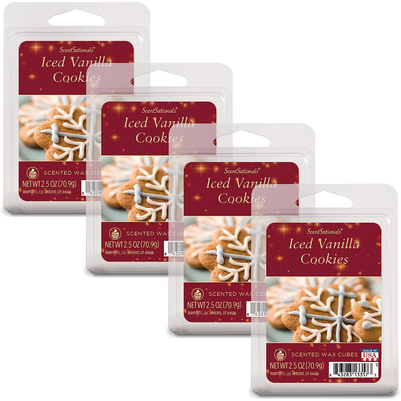 Iced Vanilla Cookies Holiday Scented Wax Cubes Pack
