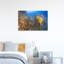 Golden Fish Swarm Colorful Vibrant Fish Nature Ocean Wall Art Print 1 Piece Wrapped Canvas Wall Art-1545367289