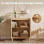 Buffet avec rangement, buffet en bois avec 2 portes et tablettes réglables, armoire polyvalente