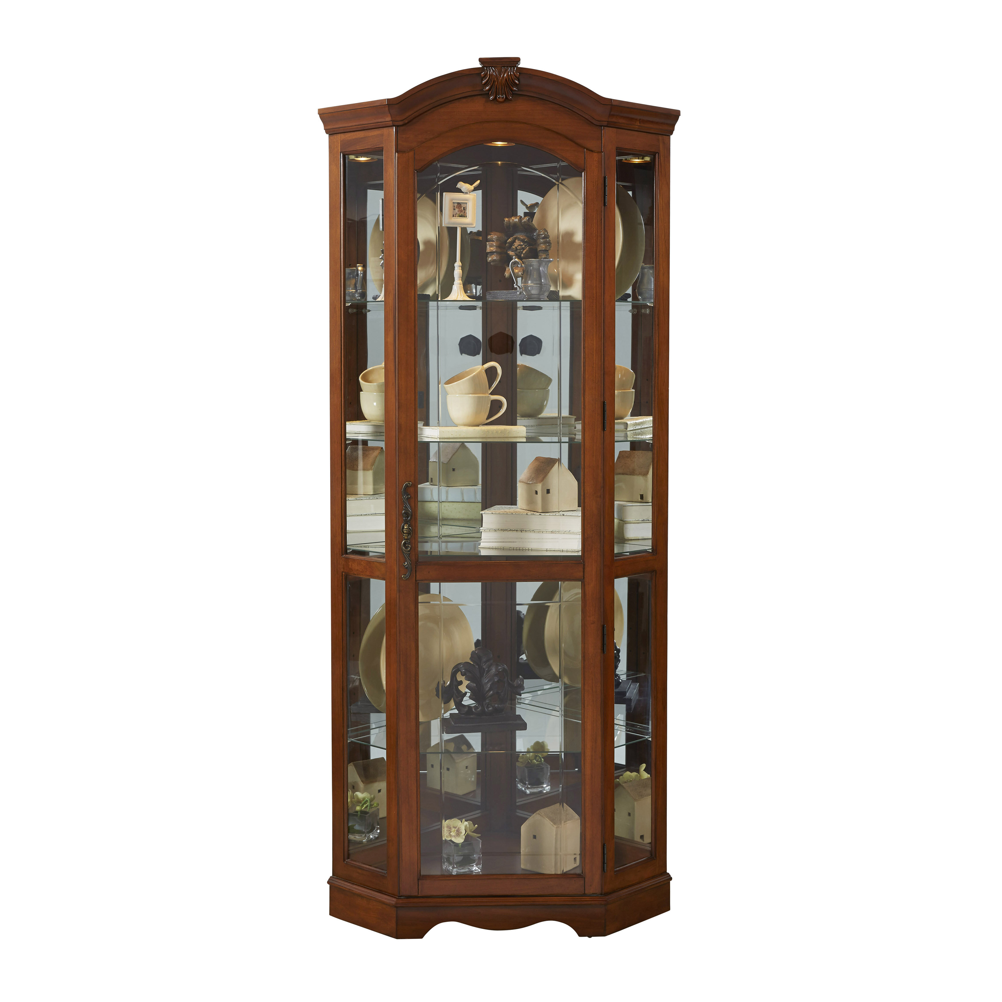 Purvoche lighted store curio cabinet