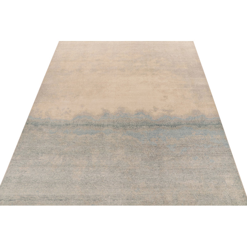 Distressed Homage Wool Abstract Area Rug, Rectangle 8' x 10'