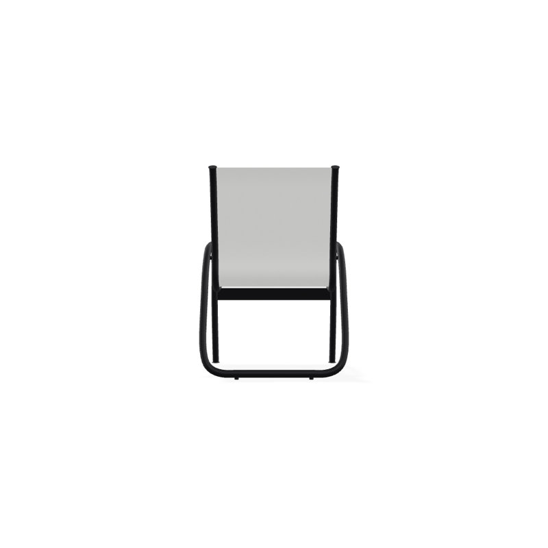 Fauteuil de patio Gardenella, Blanc 6D Sunbrella®, Noir texturé