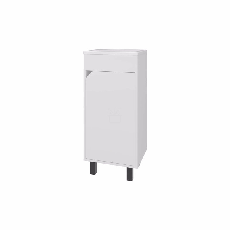 Bathroom Vanity With Integrated Sink, White