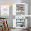 Armoire de cuisine autoportante de 72 po de hauteur - Tablettes réglables avec 2 armoires et tiroir