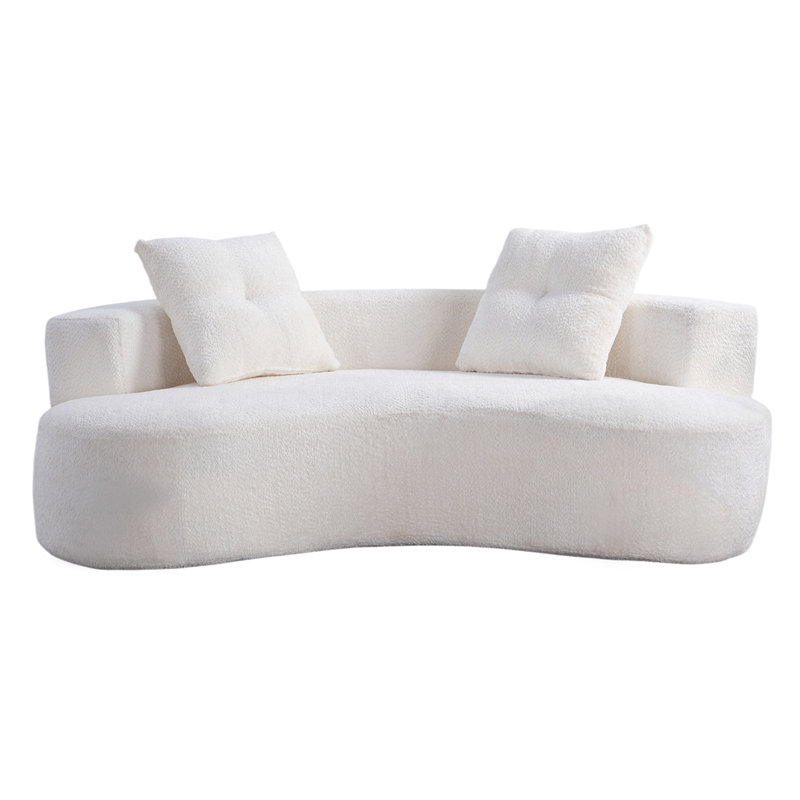 Canapé 79,5 "3 places pour le salon, Blanc, crème