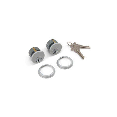 Double cylindre à mortaise FHC FL2171SCKAA avec rainure de clavette «C» et clé identique - aluminium