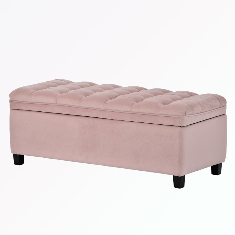 Banc de rangement à couvercle rabattable Droitwich, Rose