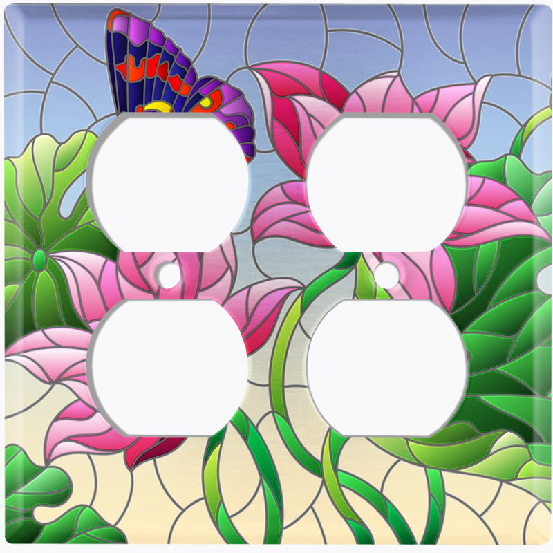 Plaque murale 2 bandes Butterfly